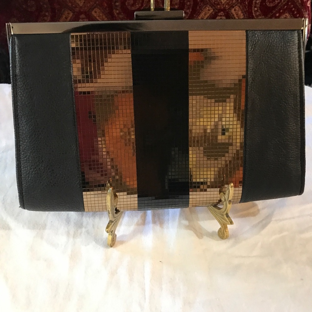 Rachel Rachel Roy Clutch w/ Metallic Accents; New - Picture 3 of 8